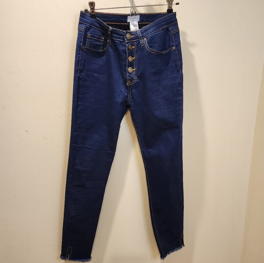 Mudpie High-Waisted Cropped Jeans size S